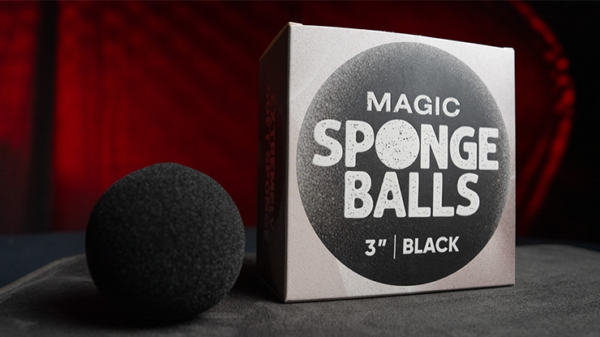 75539-full Magic Sponge Balls 4PK BLACK 3" by Murphy's Magic