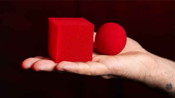 75595-alt2 Magic Sponge Ball to Square RED by Murphy's Magic