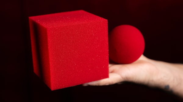 75621-alt2 Magic Sponge Ball to Square JUMBO RED by Murphy's Magic