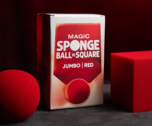 Magic Sponge Ball to Square JUMBO RED by Murphy's Magic