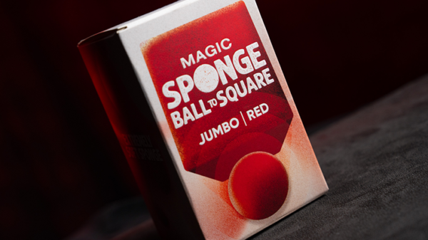 75621-full Magic Sponge Ball to Square JUMBO RED by Murphy's Magic