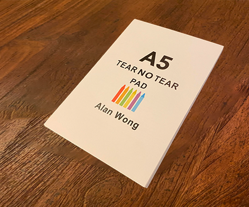 No Tear Pad (Medium, 6"x8", Tear/No Tear Alternating) by Alan Wong - Trick