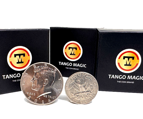 77117-full Super Scotch and Soda (US Quarter and Half Dollar) by Tango Magic (D0198)