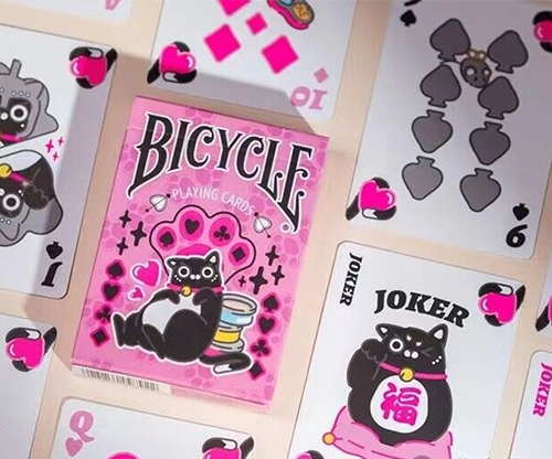 Bicycle Cat (Pink) Playing Cards by US Playing Card Co.