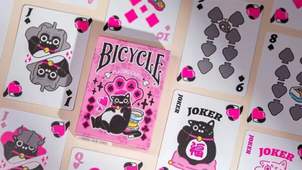 77222-full Bicycle Cat (Pink) Playing Cards by US Playing Card Co.