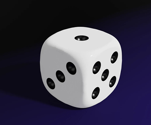 77418-full Magnetic Die (White) by Iarvel Magic