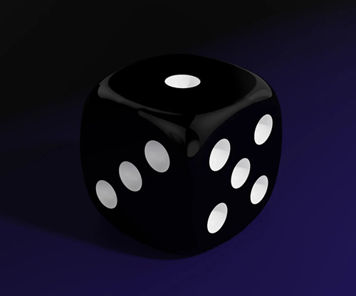 77419-full Magnetic Die (Black) by Iarvel Magic