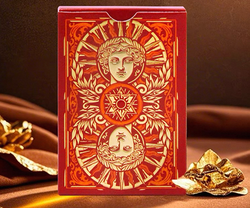 Sun God Greek Mythology Themed Red Edition Playing Cards