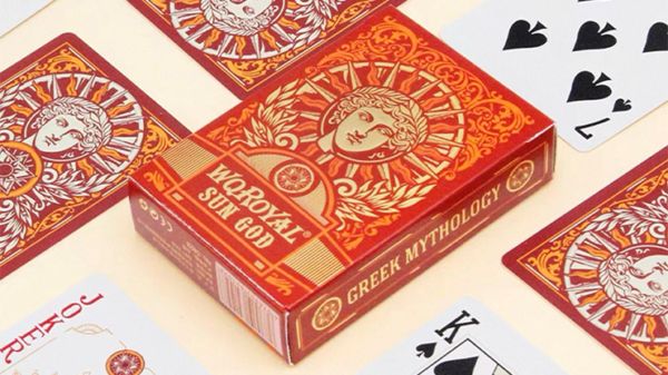 78853-full Sun God Greek Mythology Themed Red Edition Playing Cards