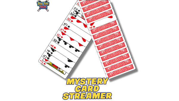 Mystery Card Streamer (Red 6 of Clubs) by PlayTime Magic DEFMA