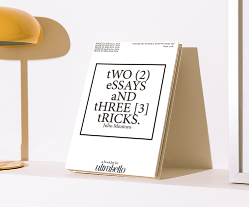 tWO (2) eSSAYS aND tHREE [3] tRICKS. by Julio Montoro (English)