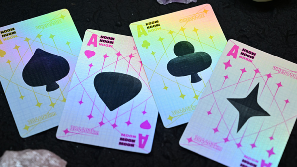 Moon (White Holo) Playing Cards