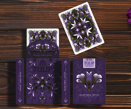 Grand Tulip Purple Playing Cards by Dutch Card House Company