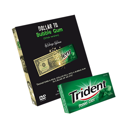 dollartobubbtri-full Dollar to Bubble Gum (Trident) by Twister Magic - Trick