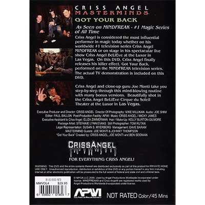 dvdca4mastermind-alt1 Masterminds (Got Your Back) Vol. 4 by Criss Angel - DVD