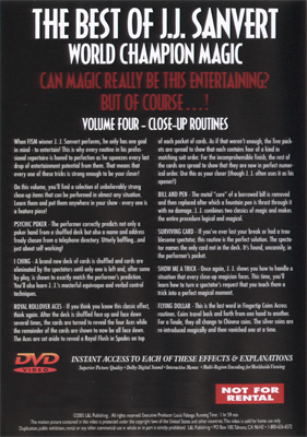 dvdjs4best-alt1 Best of JJ Sanvert - World Champion Magic - Volume 4 - DVD
