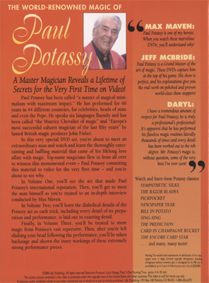 dvdppworldrenowned-alt1 World Renowned Magic of Paul Potassy - DVD