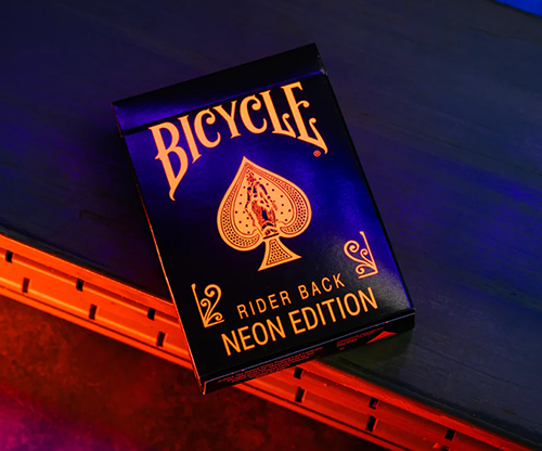 Bicycle Neon Solar-Orange Rider Back Playing Cards