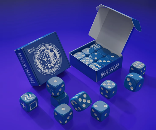 80002-full Forcing Dice Set by IARVEL Magic (Blue)