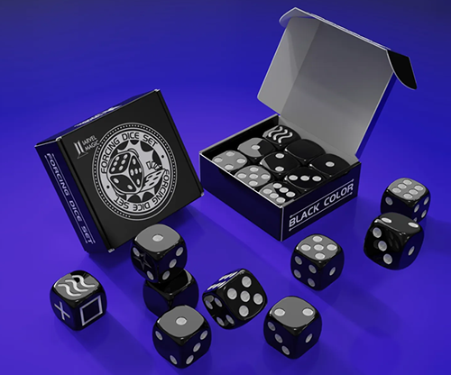 80003-full Forcing Dice Set by IARVEL Magic (Black)