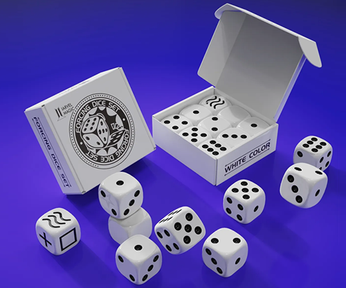80004-full Forcing Dice Set by IARVEL Magic (White)