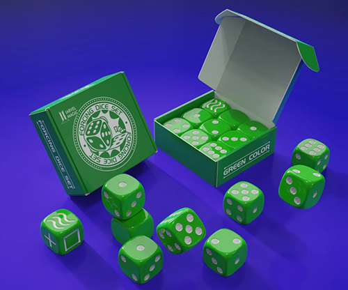 80006-full Forcing Dice Set by IARVEL Magic (Green)
