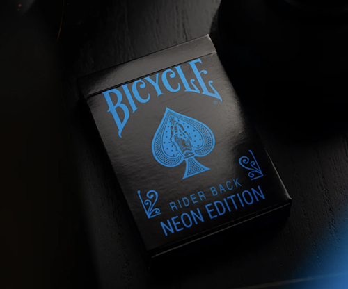 Bicycle Cool Blue Neon Rider Back Playing Cards
