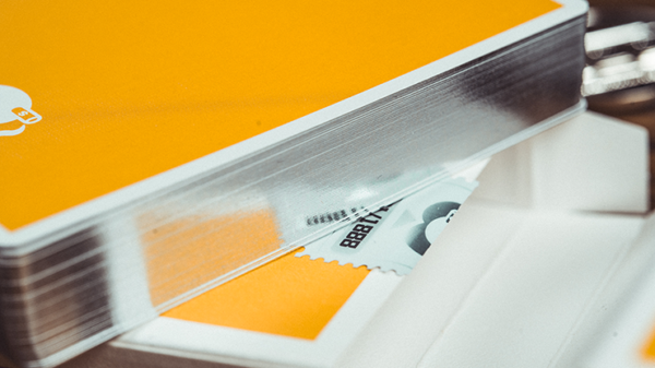 80046-full Gilded Milk Casino Deck (Silver) by Bacon Playing Card Company