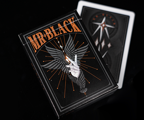 Mr. Black V1 (Black) Playing Cards