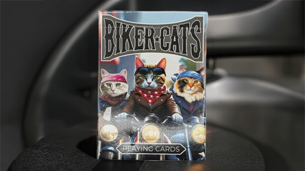 80157-full Biker Cats Playing Cards by Collectable Playing Cards