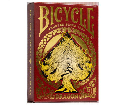 76660-full Bicycle Dragon Red Playing Cards by US Playing Card Co