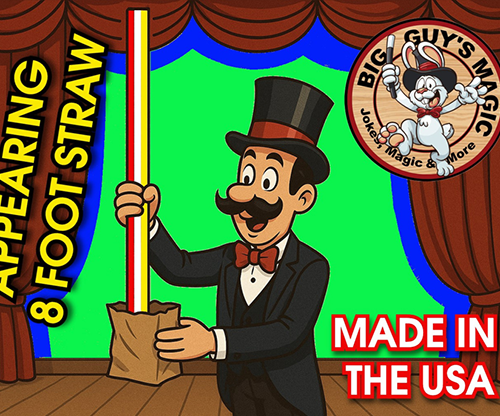 Appearing Straw - 8 Foot By Big Guys Magic