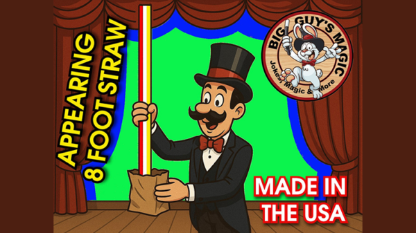 80163-full Appearing Straw - 8 Foot By Big Guys Magic