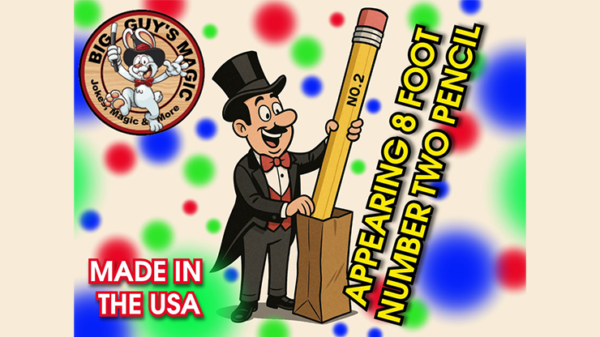 80164-full Appearing number two pencil- 8 Foot by Big Guys Magic