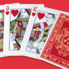 Red Roses Gold Foil Playing Cards (Fully Marked)