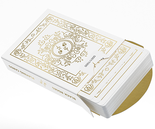 Black Roses White Gold Foil Playing Cards