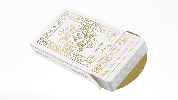 Black Roses White Gold Foil Playing Cards