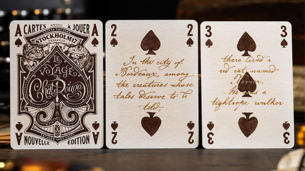 Le Voyage Du Chat Rouge Playing Cards by Stockholm17