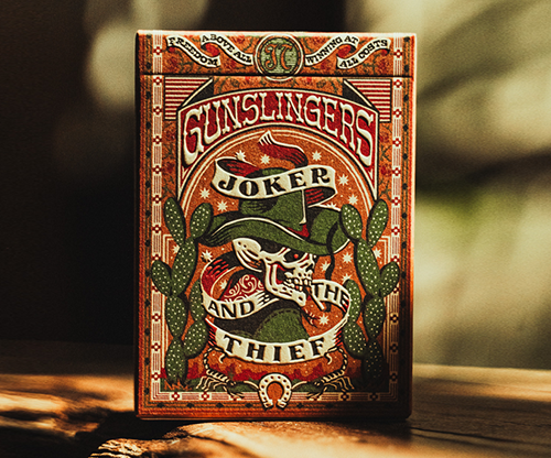 79965-full Gunslingers Poker (Red) Playing Cards