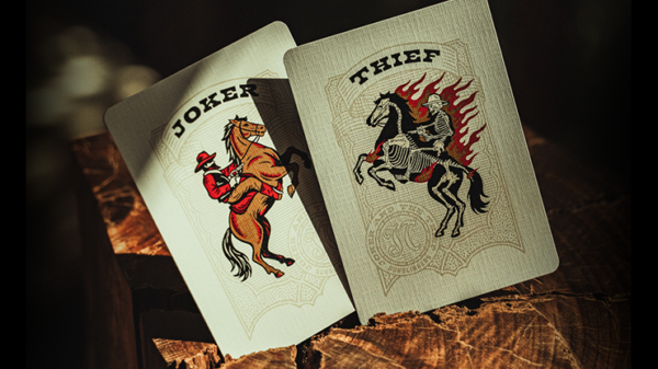 79966-alt2 Gunslingers Poker (Blue) Playing Cards