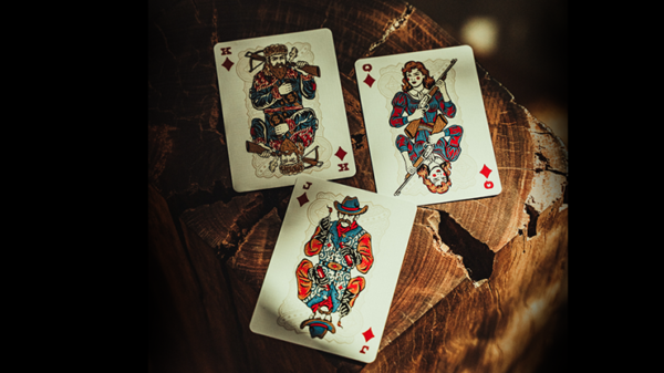 79966-alt4 Gunslingers Poker (Blue) Playing Cards