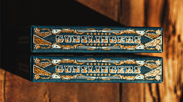 79966-alt5 Gunslingers Poker (Blue) Playing Cards