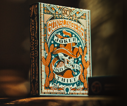 79966-full Gunslingers Poker (Blue) Playing Cards