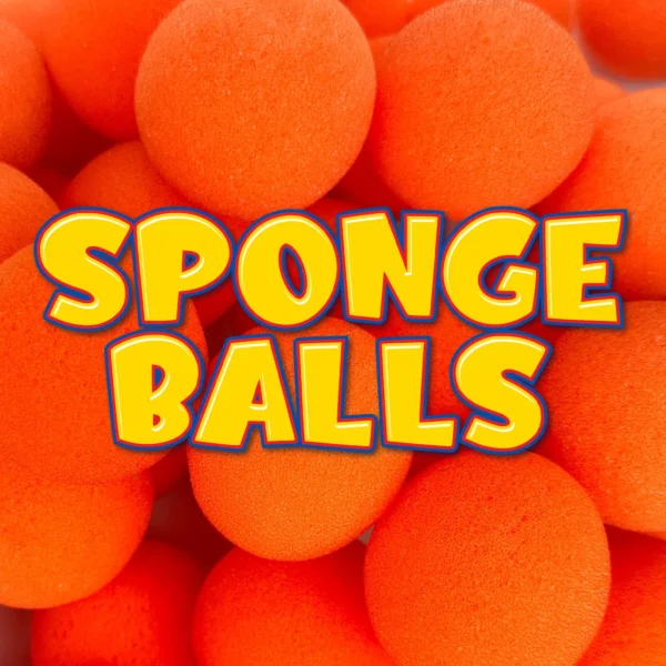 26399a-685008405b4a6.jpg Sponge Balls by Penguin Magic (1 inch) (Orange) (Pack of 4)