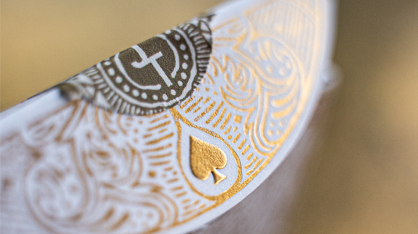 71096-alt4 White Gold Edition V3 Playing Cards by Joker and the Thief
