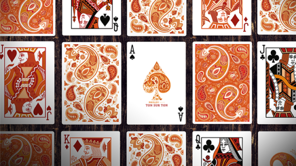 79905-alt2 Paisley Ton sur Ton Poudre Orange workers Deck