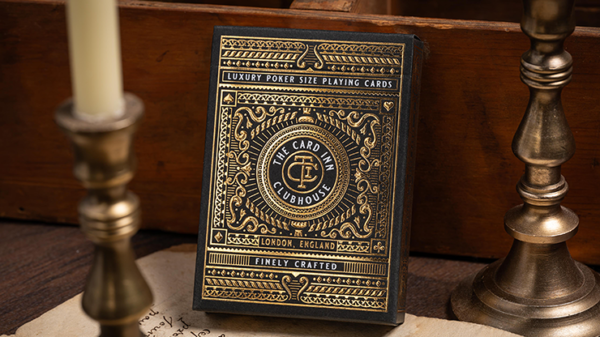 80408-full TCI Clubhouse (Black) Playing Cards