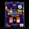 Birthday Silk Surprise REFILL (10 Silks) by PlayTime Magic DEFMA (Orange)