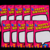 Birthday Silk Surprise REFILL (10 Silks) by PlayTime Magic DEFMA (Pink)