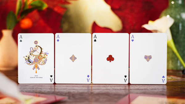 80862-alt2 Year of the Horse (Red) Playing Cards by TCC Fashion
